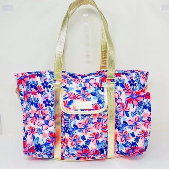 New Lilly Pulitzer GWP Insulated Beach Bag Tote in Party Like a Lobster - Picture 2 of 11